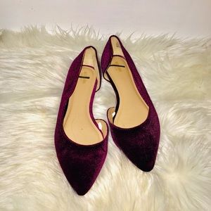 Velvet flats
